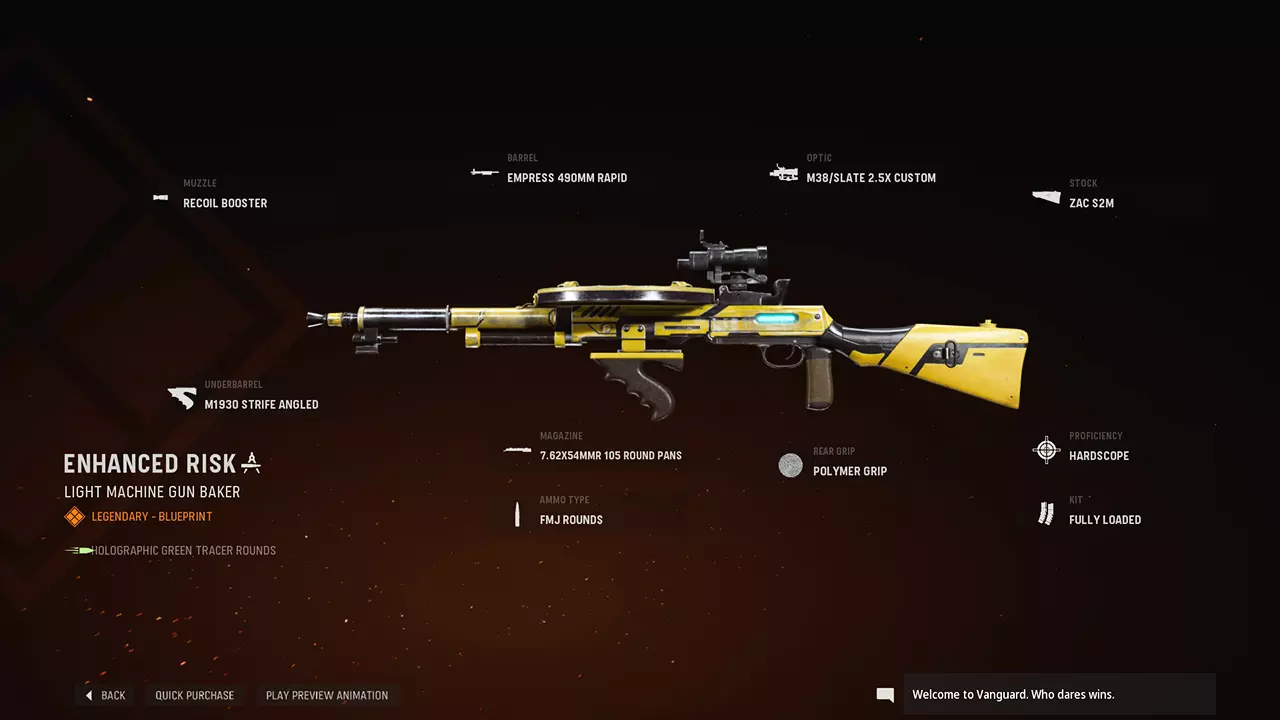 Enhanced Risk - COD Warzone and Vanguard Weapon Blueprint | Call of Duty