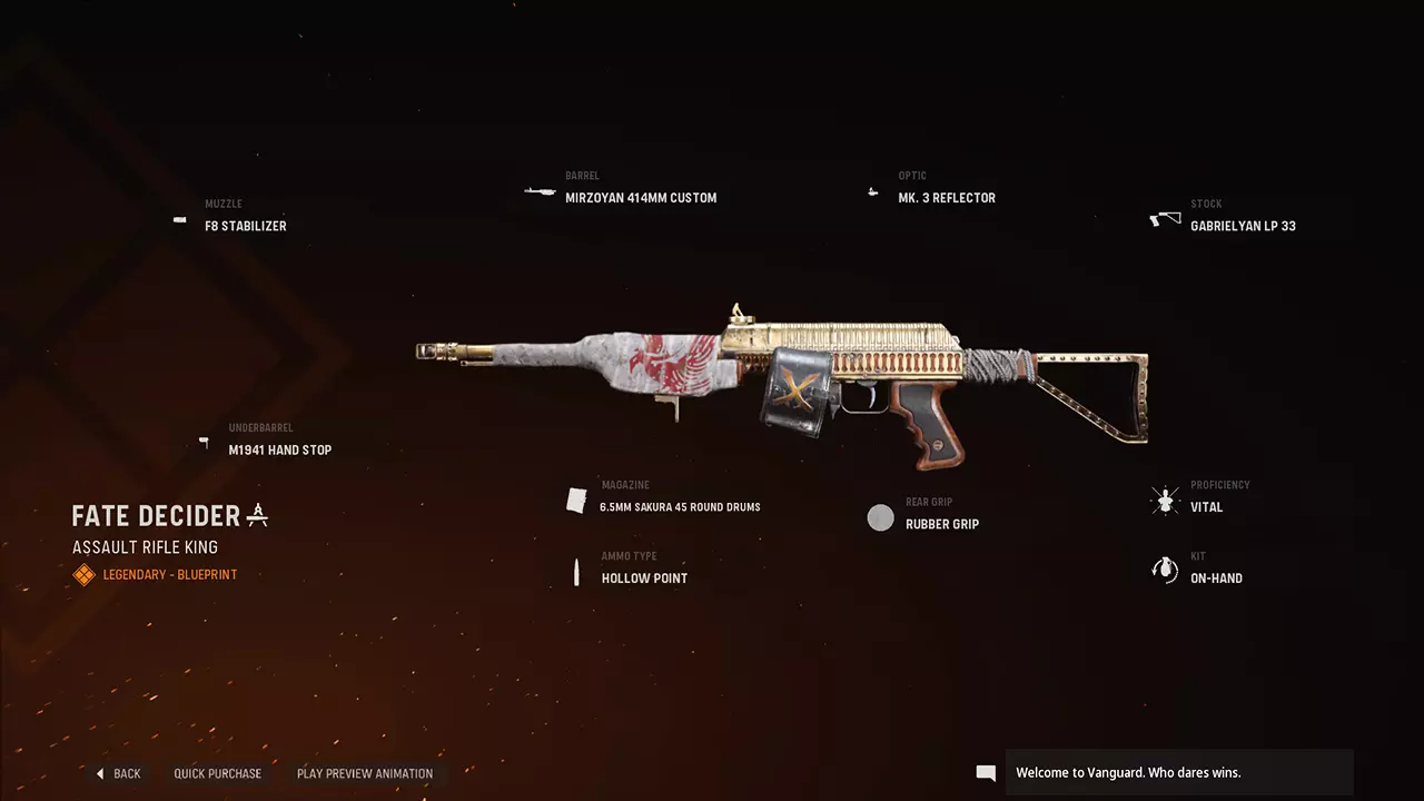 Fate Decider - COD Warzone and Vanguard Weapon Blueprint | Call of Duty