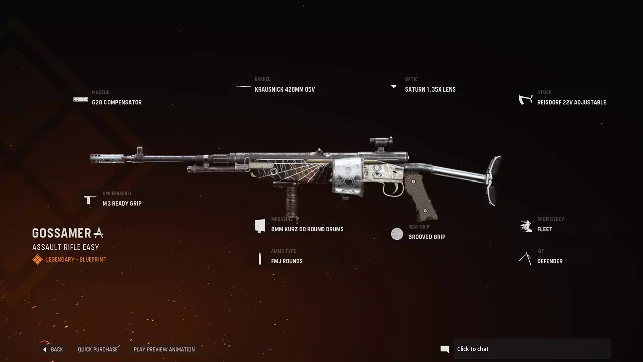 Gossamer - COD Warzone and Vanguard Weapon Blueprint | Call of Duty Gossamer - COD Warzone and Vanguard Weapon Blueprint | Call of Duty