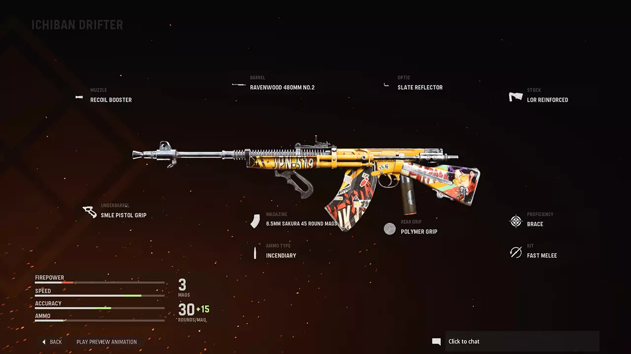 Ichiban Drifter - COD Warzone and Vanguard Weapon Blueprint | Call of Duty Ichiban Drifter - COD Warzone and Vanguard Weapon Blueprint | Call of Duty