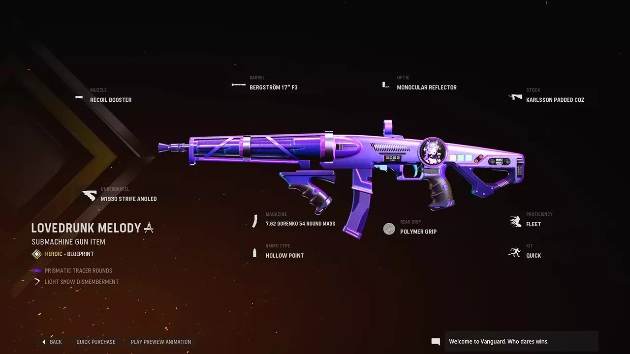 Lovedrunk Melody - COD Warzone and Vanguard Weapon Blueprint | Call of Duty Lovedrunk Melody - COD Warzone and Vanguard Weapon Blueprint | Call of Duty