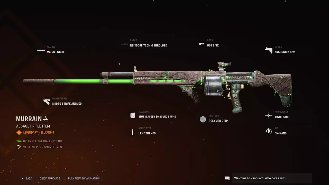 Murrain - COD Warzone and Vanguard Weapon Blueprint | Call of Duty