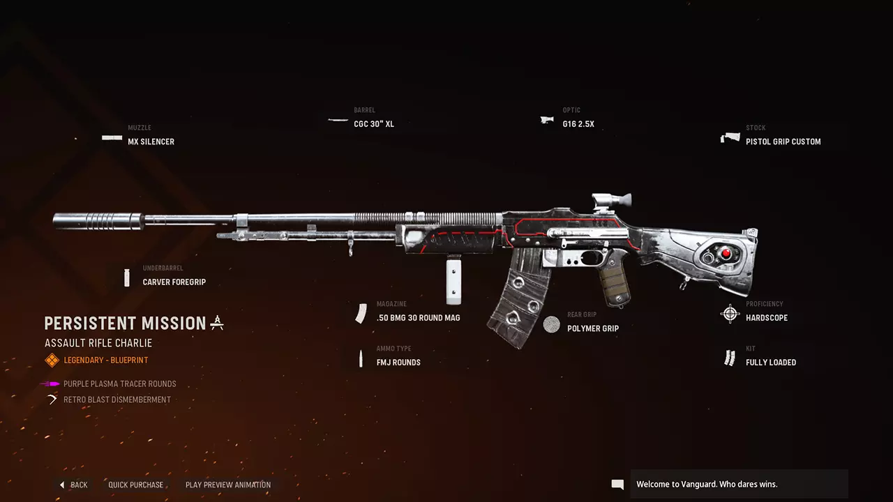 Persistent Mission - COD Warzone and Vanguard Weapon Blueprint | Call of Duty