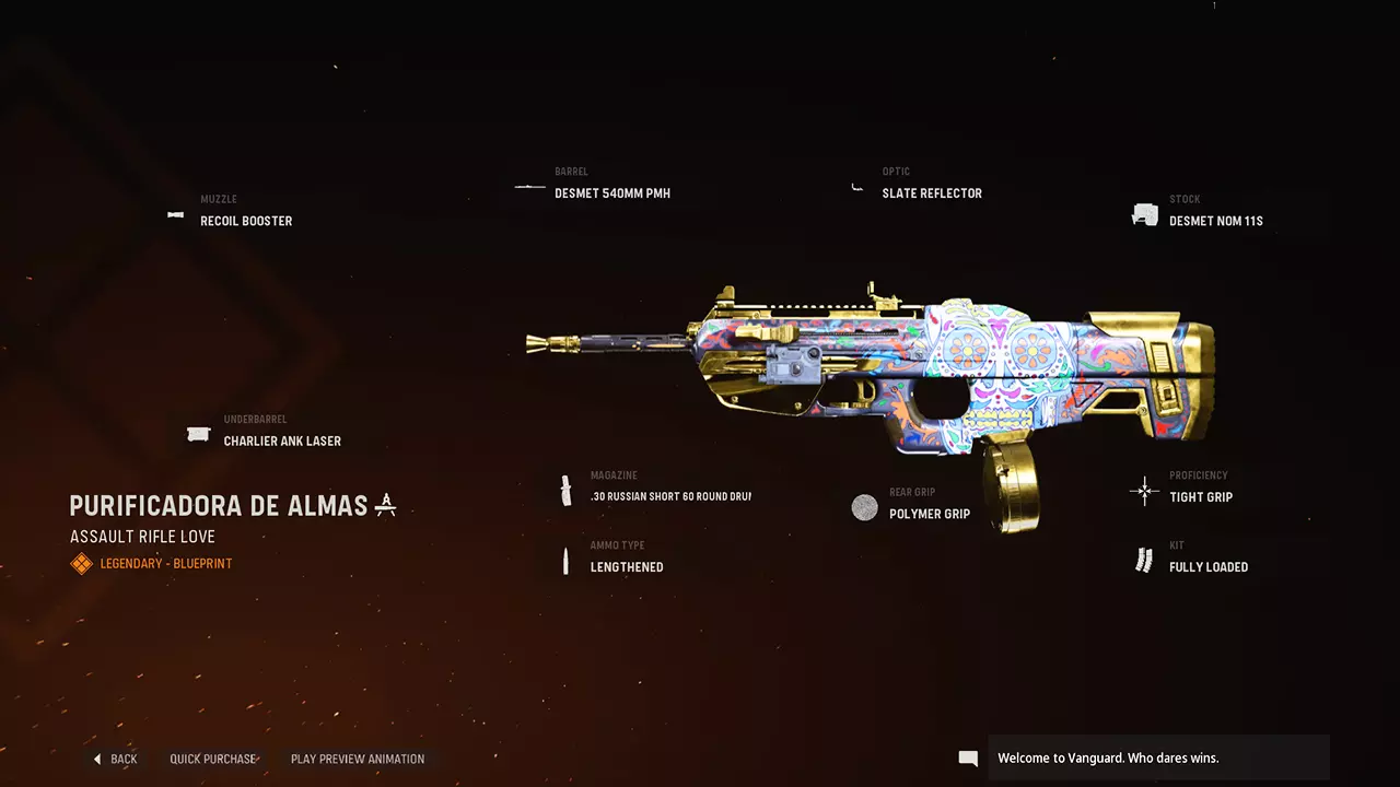 Purificadora De Almas - COD Warzone and Vanguard Weapon Blueprint | Call of Duty