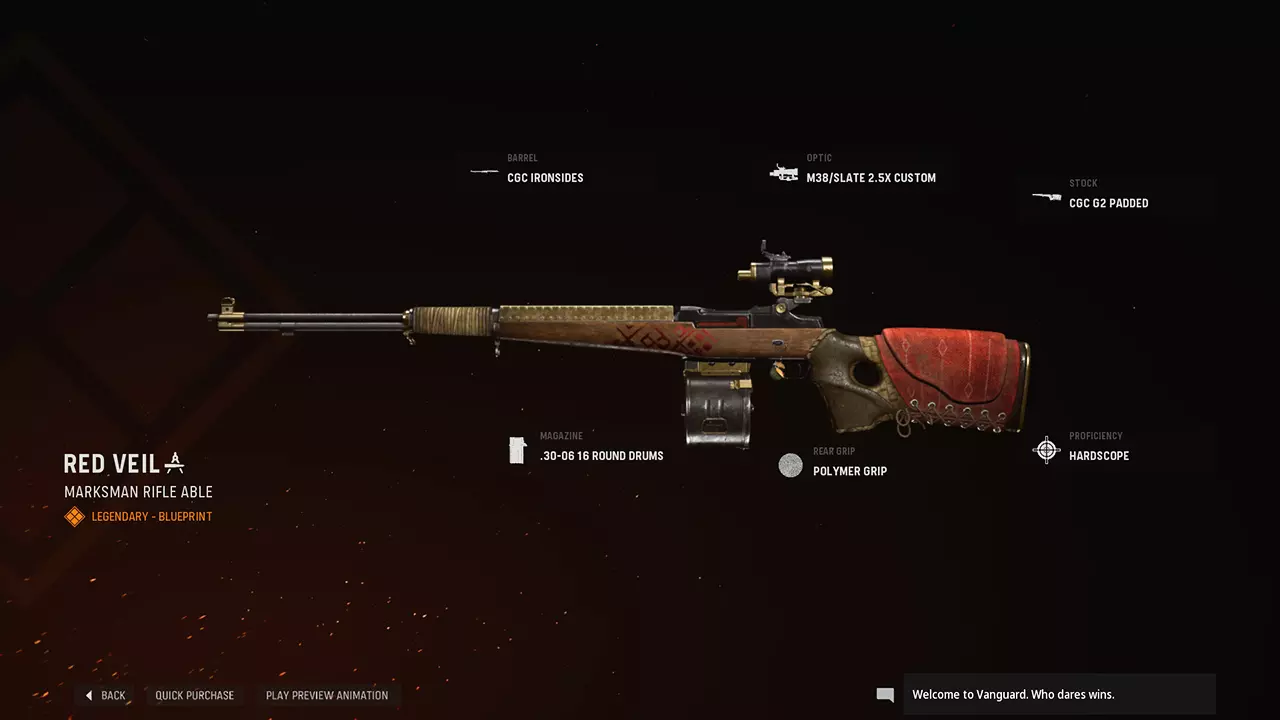 Red Veil - COD Warzone and Vanguard Weapon Blueprint | Call of Duty Red Veil - COD Warzone and Vanguard Weapon Blueprint | Call of Duty