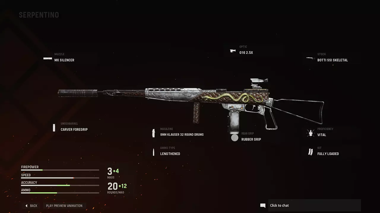 Serpentino - COD Warzone and Vanguard Weapon Blueprint | Call of Duty Serpentino - COD Warzone and Vanguard Weapon Blueprint | Call of Duty