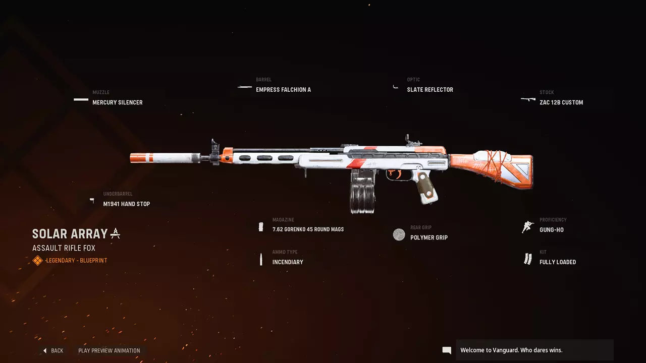Solar Array - COD Warzone and Vanguard Weapon Blueprint | Call of Duty