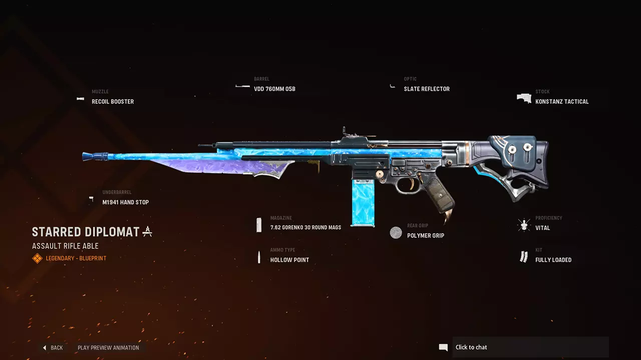 Starred Diplomat - COD Warzone and Vanguard Weapon Blueprint | Call of Duty