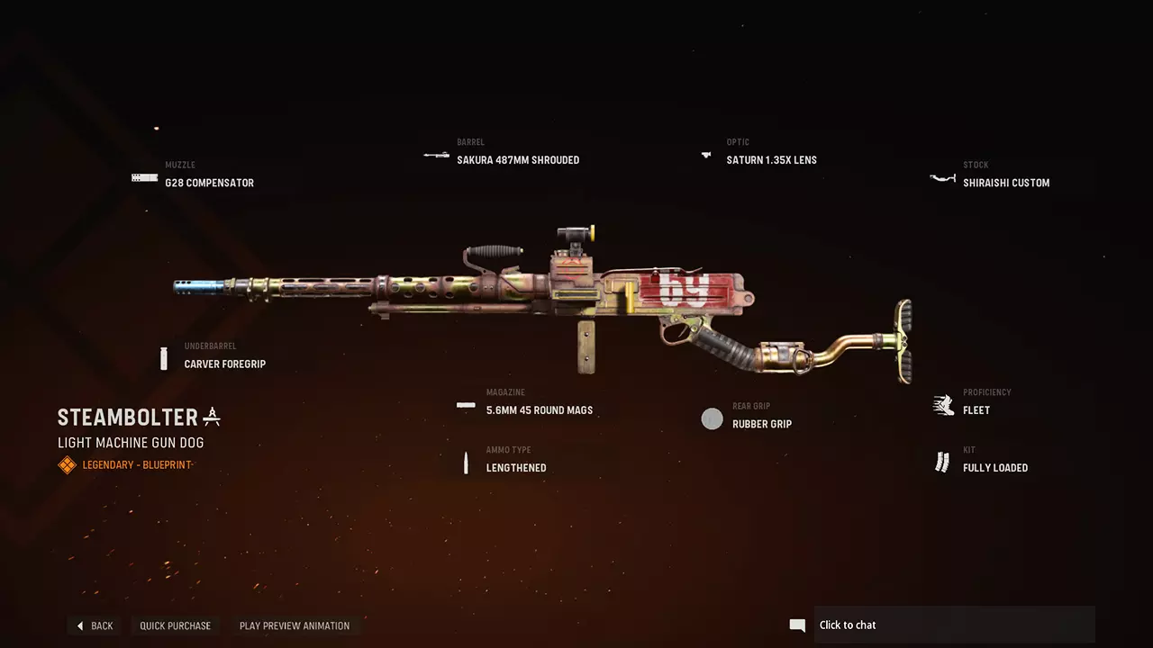 Steambolter - COD Warzone and Vanguard Weapon Blueprint | Call of Duty Steambolter - COD Warzone and Vanguard Weapon Blueprint | Call of Duty