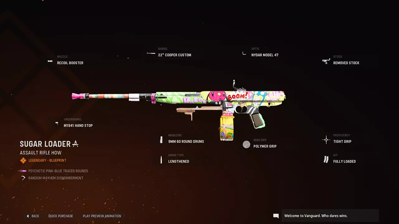 Sugar Loader - COD Warzone and Vanguard Weapon Blueprint | Call of Duty Sugar Loader - COD Warzone and Vanguard Weapon Blueprint | Call of Duty