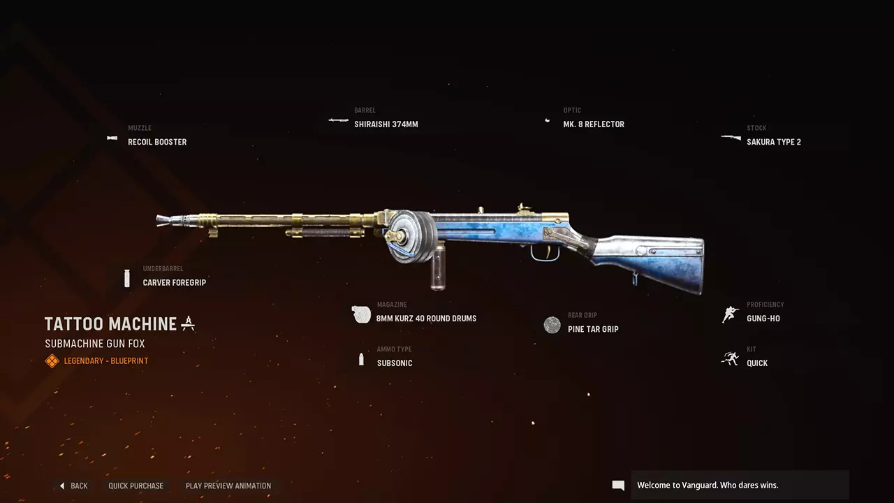 Tattoo Machine - COD Warzone and Vanguard Weapon Blueprint | Call of Duty Tattoo Machine - COD Warzone and Vanguard Weapon Blueprint | Call of Duty