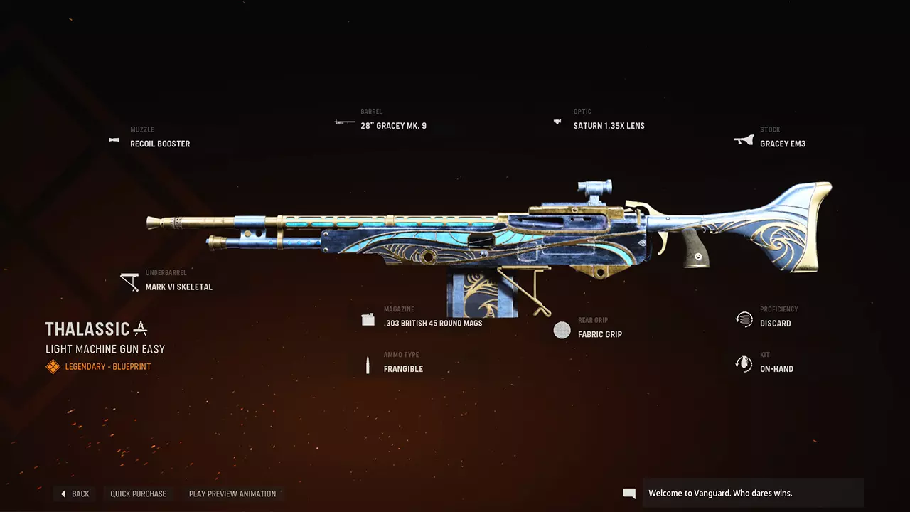 Thalassic - COD Warzone and Vanguard Weapon Blueprint | Call of Duty