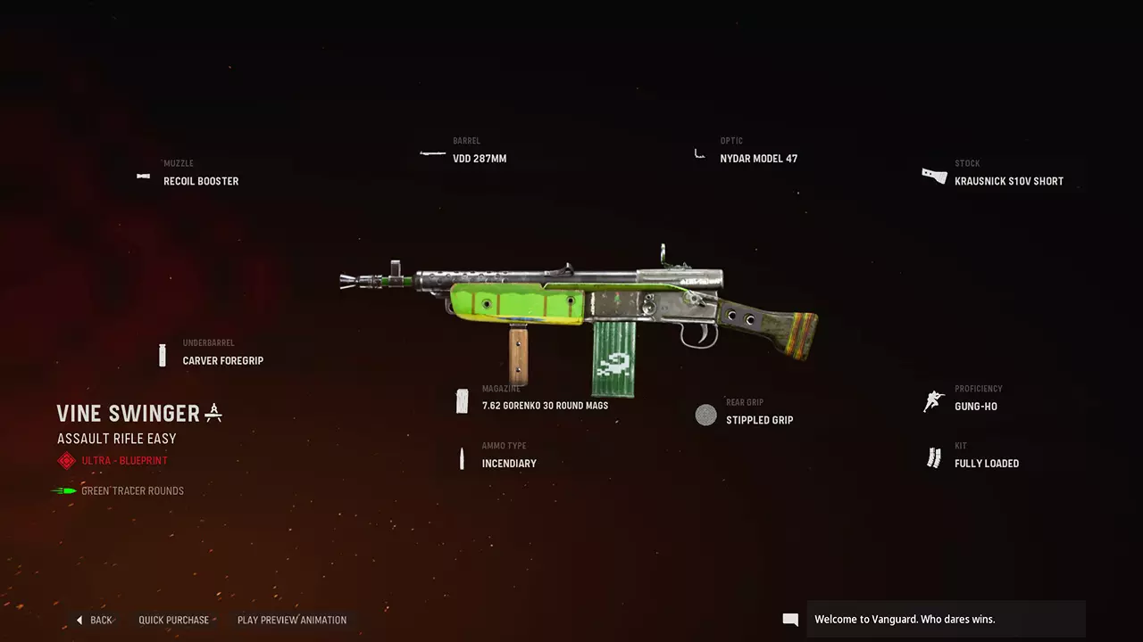 Vine Swinger - COD Warzone and Vanguard Weapon Blueprint | Call of Duty