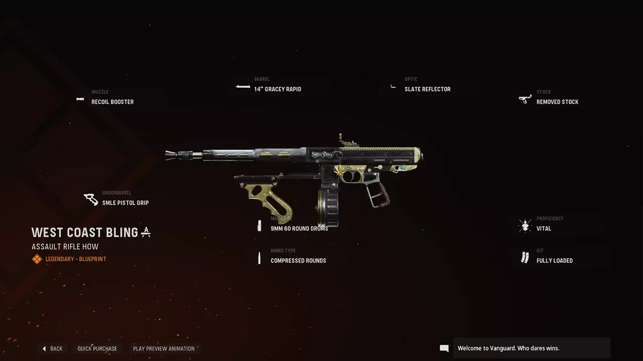 West Coast Bling - COD Warzone and Vanguard Weapon Blueprint | Call of Duty West Coast Bling - COD Warzone and Vanguard Weapon Blueprint | Call of Duty