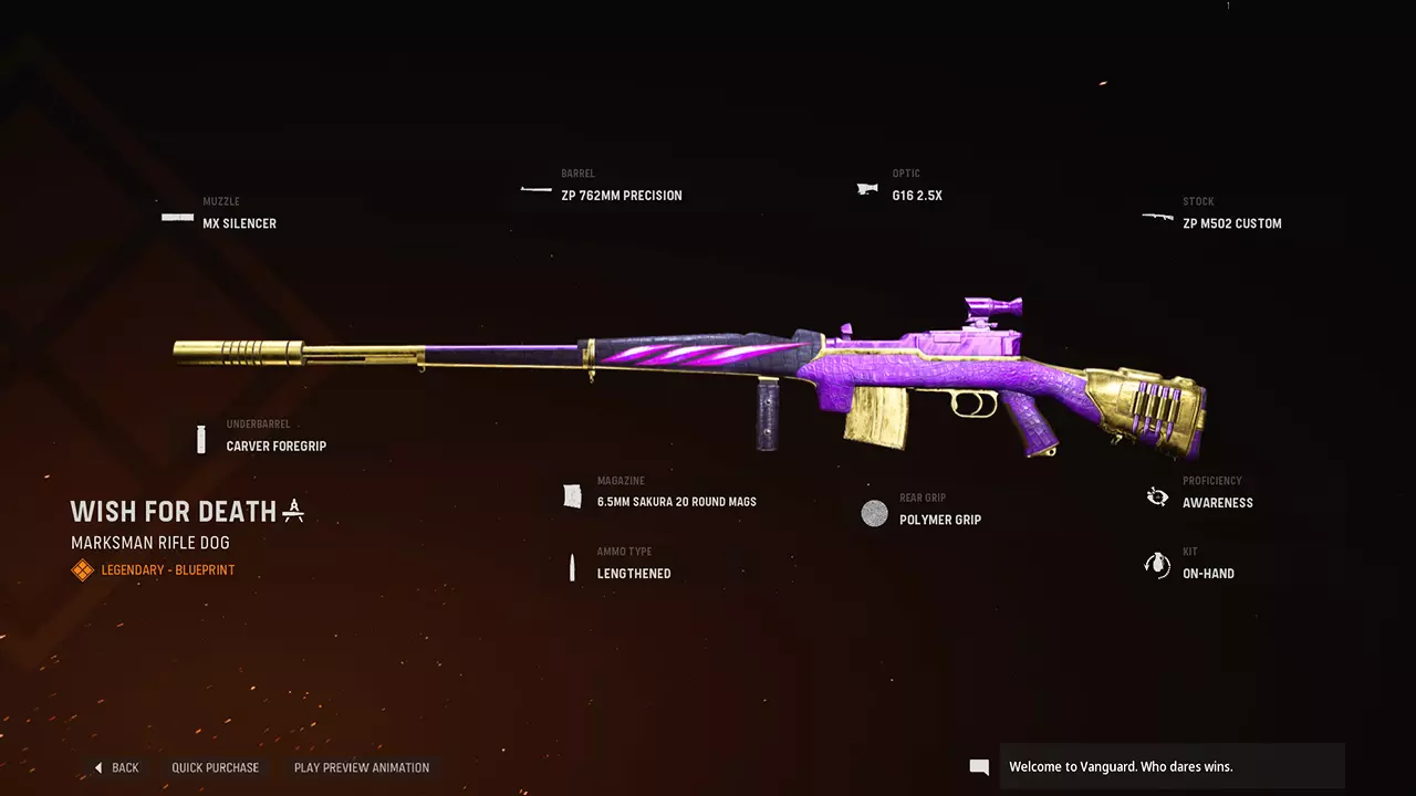 Wish for Death - COD Warzone and Vanguard Weapon Blueprint | Call of Duty Wish for Death - COD Warzone and Vanguard Weapon Blueprint | Call of Duty