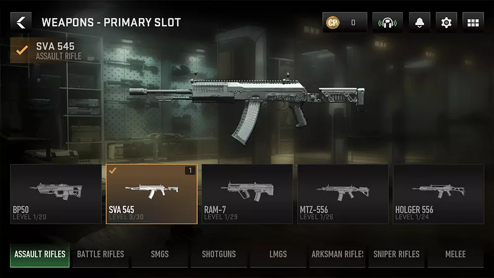 warzone mobile weapons list best