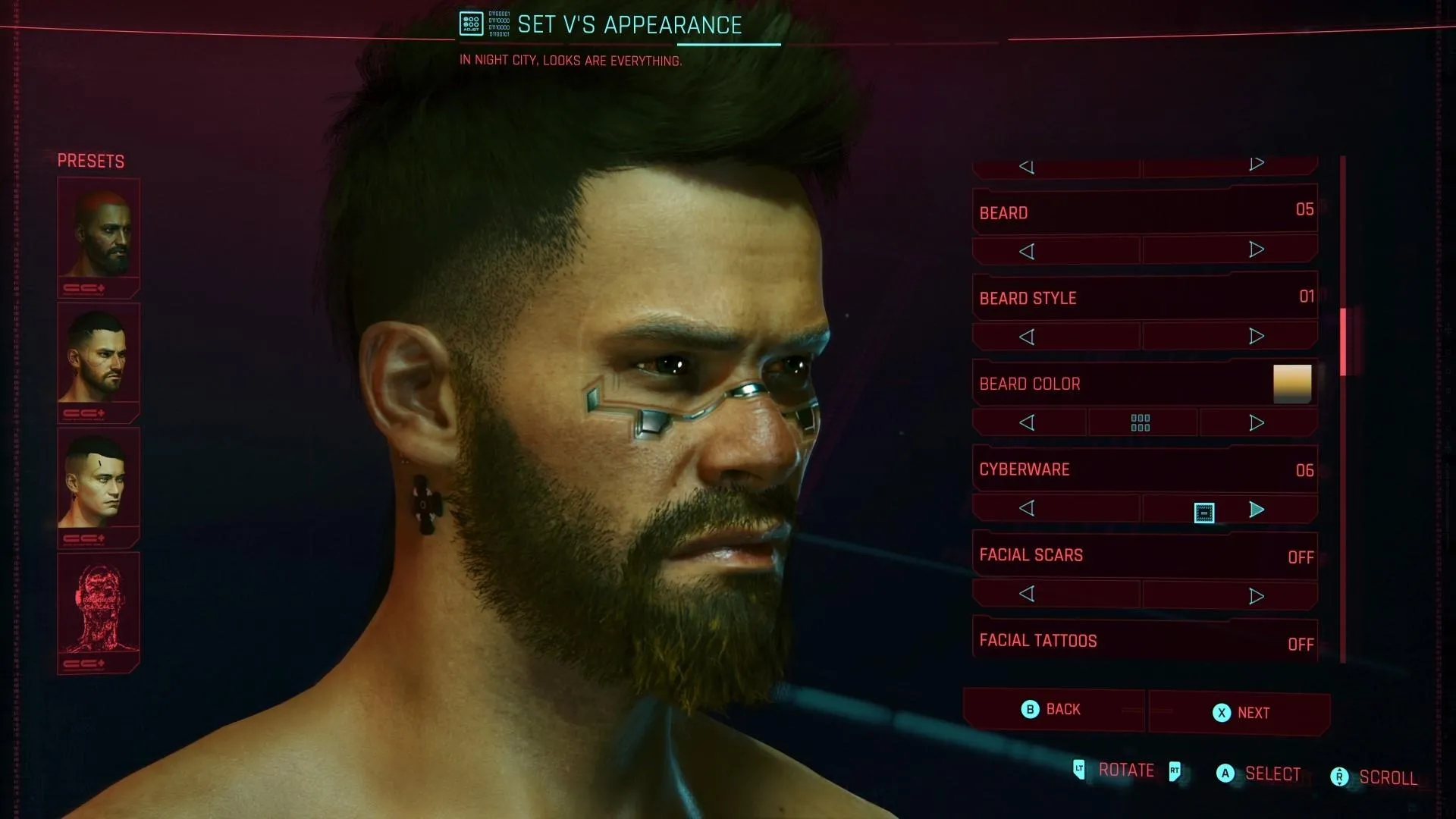 Cyberpunk 2077 Character Creation Appearance