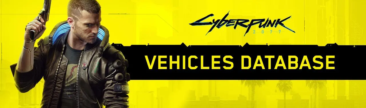 cyberpunk 2077 vehicles database cars motorcycles list