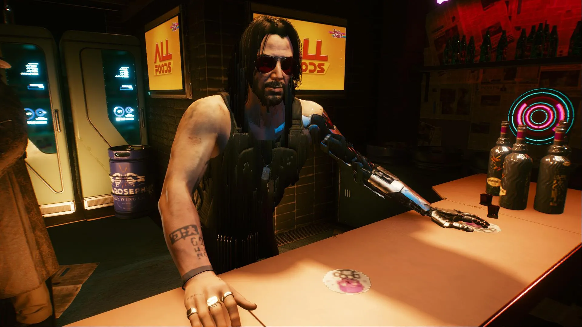 cyberpunk 2077 a like supreme side job johnny at the bar