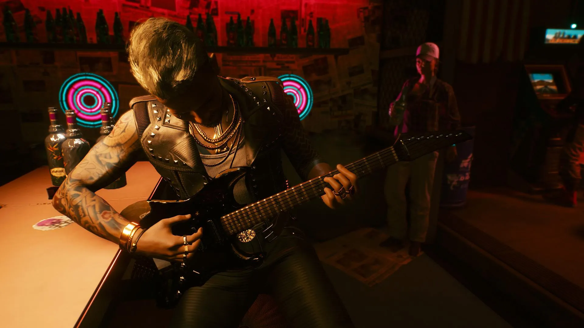 cyberpunk 2077 a like supreme side job kerry jamming with johnnys guitar