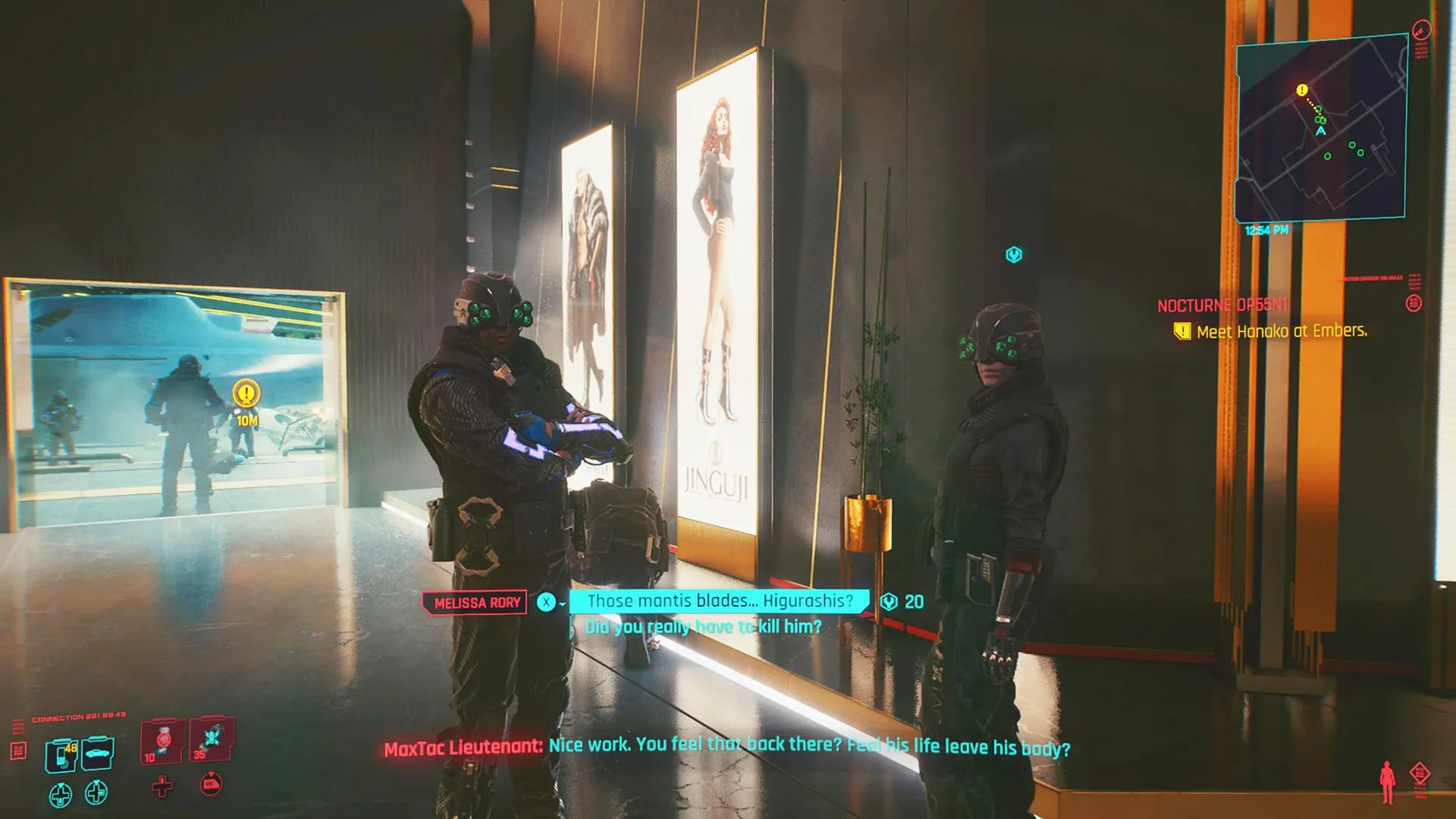 cyberpunk 2077 bullets side job maxtac officer bonus dialogue