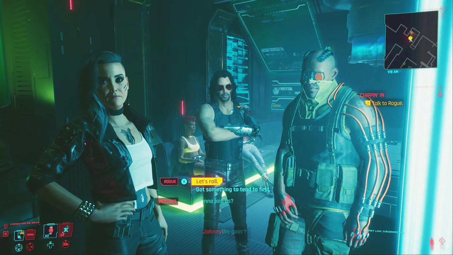 cyberpunk 2077 chippin in side job rogue in the afterlife
