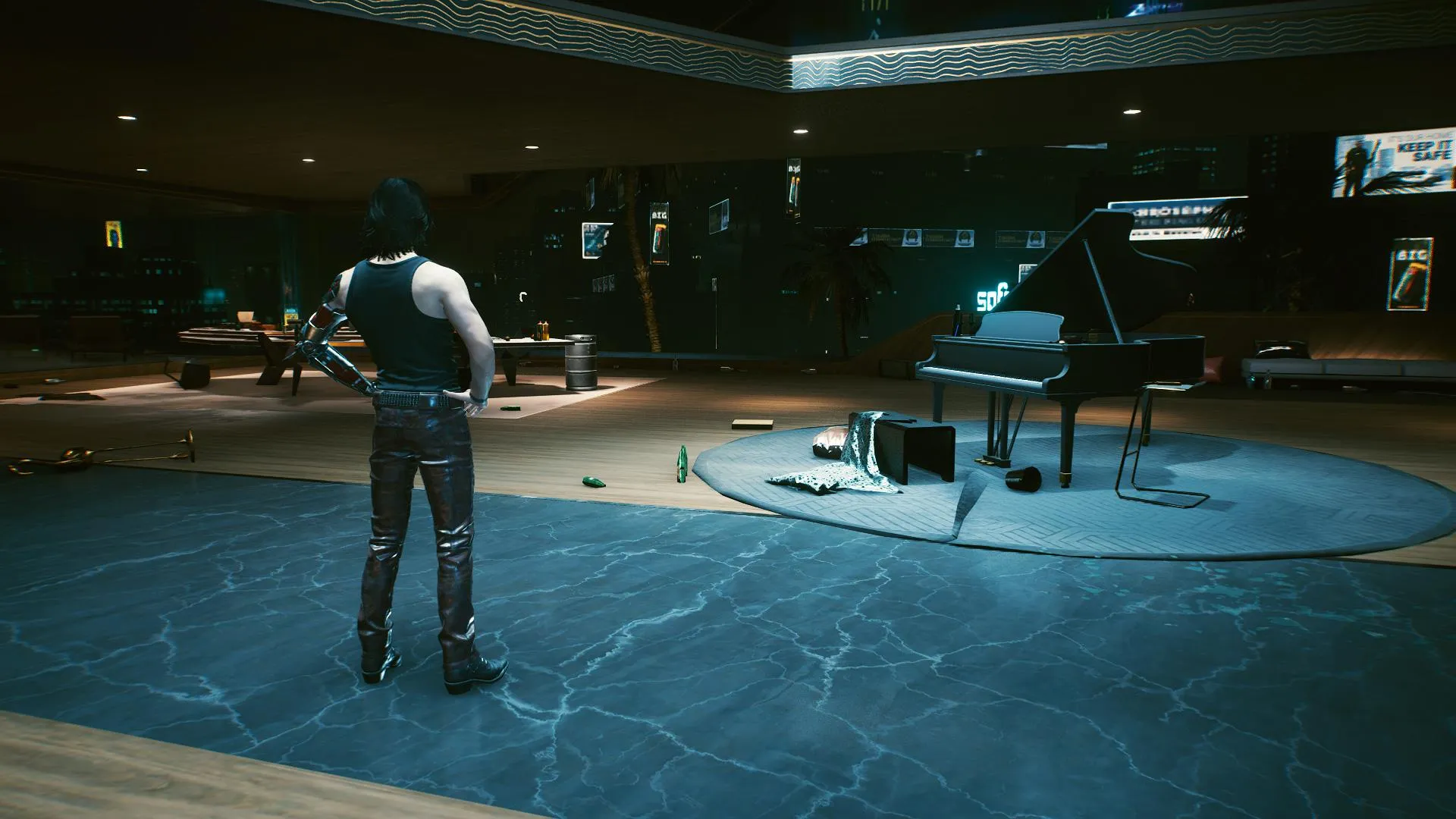 cyberpunk 2077 holdin on side job johnny in kerrys mansion