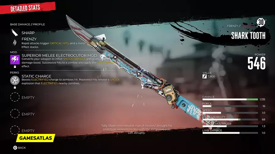 Shark Tooth - Dead Island 2 Weapon: How To Get and Location Shark Tooth - Dead Island 2 Weapon: How To Get and Location