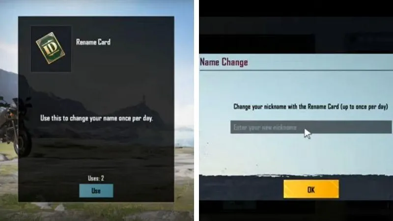 how to change name in PUBG Mobile