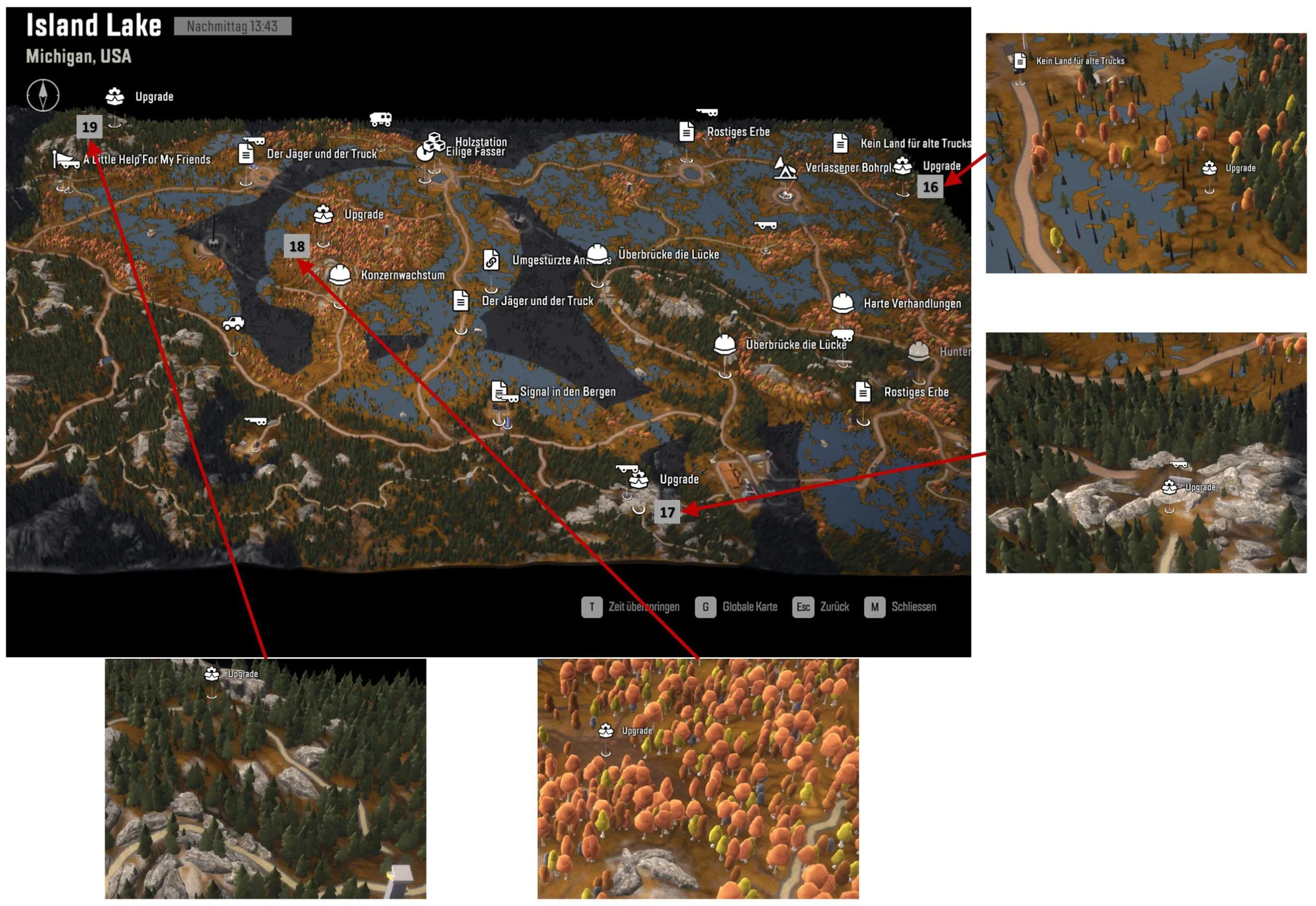 Island Lake Upgrades Locations