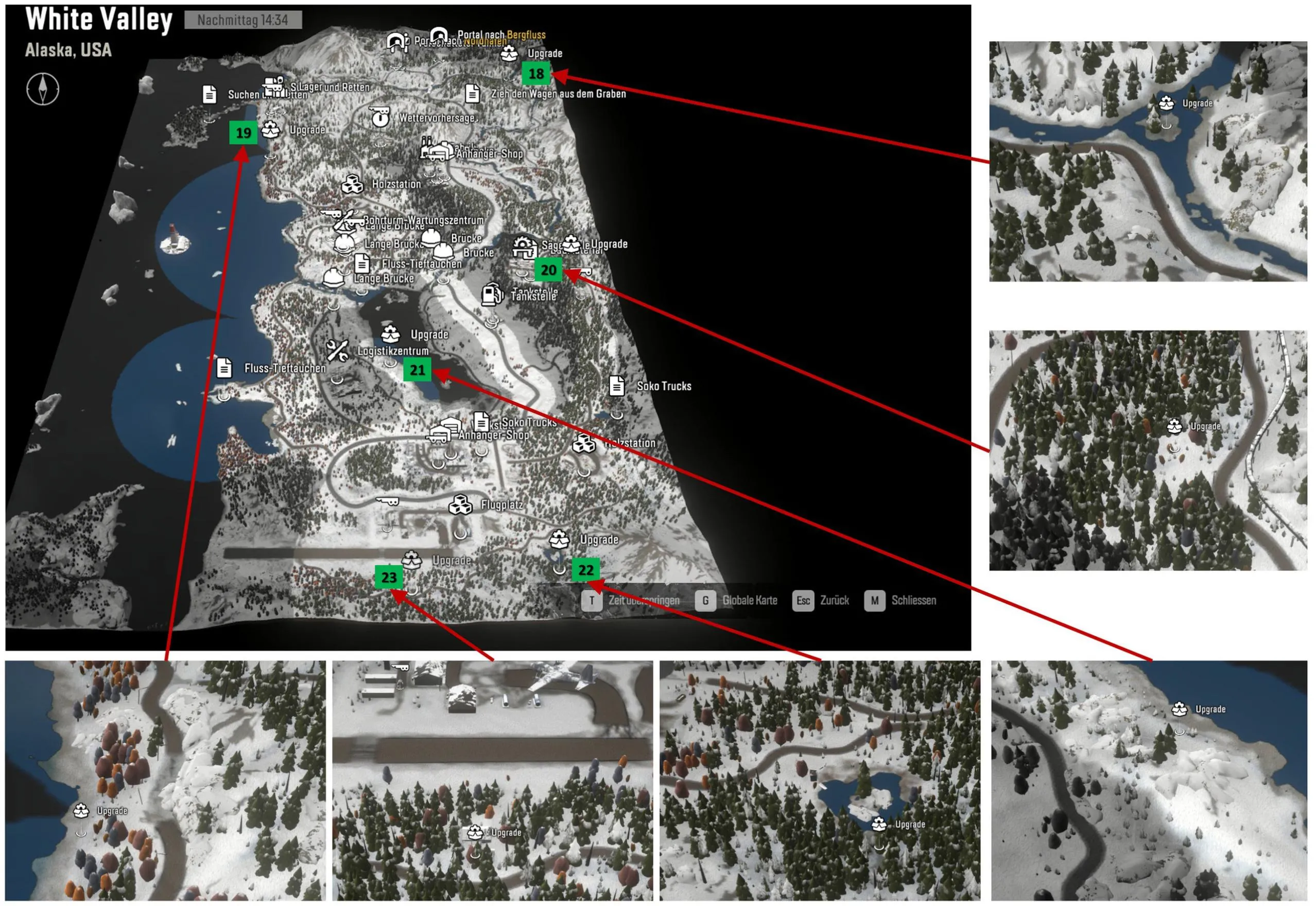 White Valley Upgrades Locations