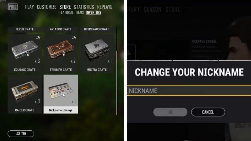 how to change name in PUBG PC